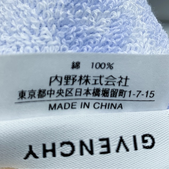 2Pc Givenchy 100% Cotton Embroidered Logo Hand Towels - Picture 7 of 11